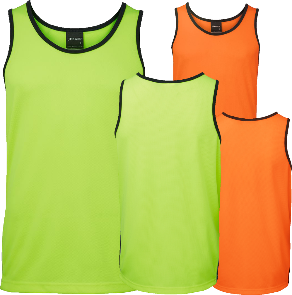 5x Hi Vis 4602.1 Contrast Singlet - Front Print