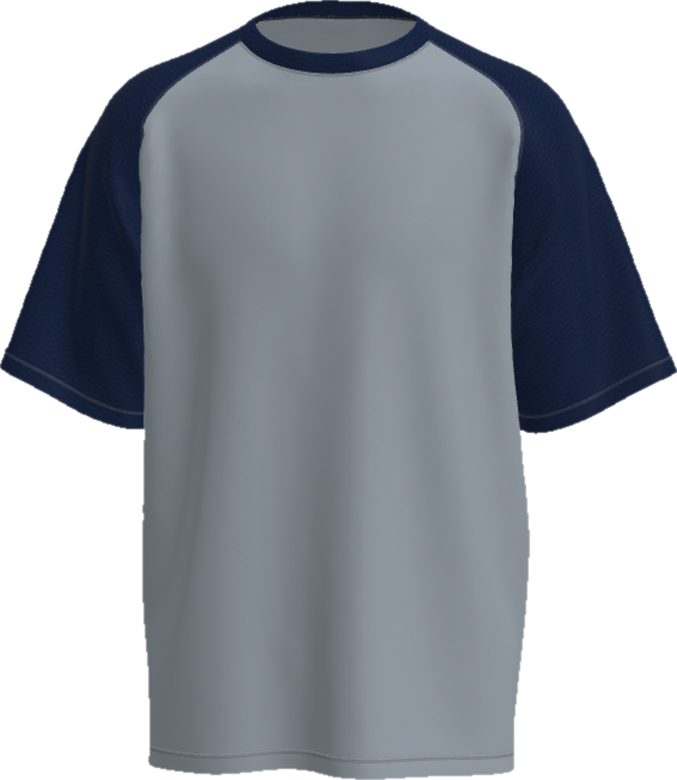 Thumbnail: 5x Raglan Sleeve Tee Shirt - FrontPrint