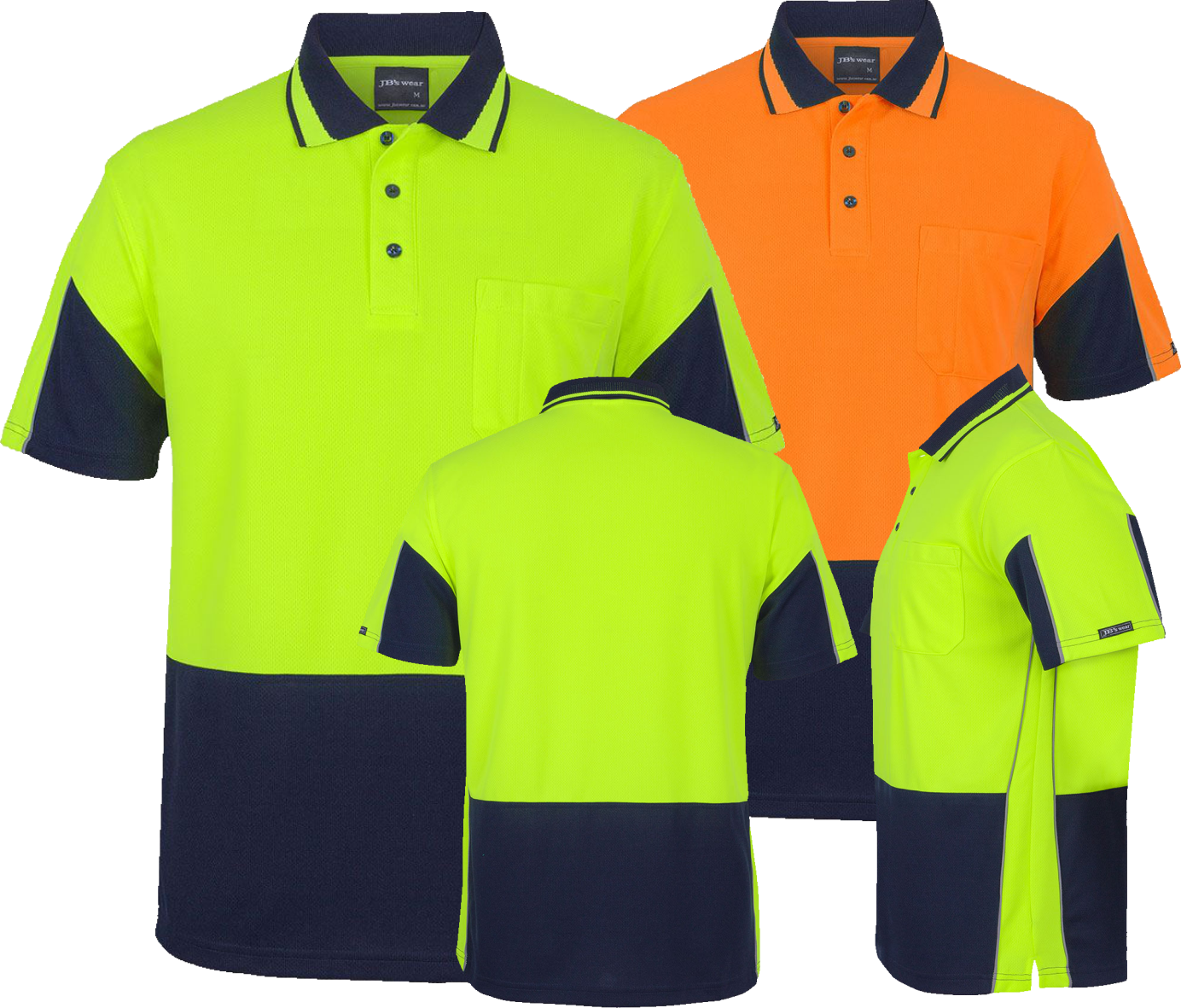 5x Hi Vis S/S Gap Polo - Front Print