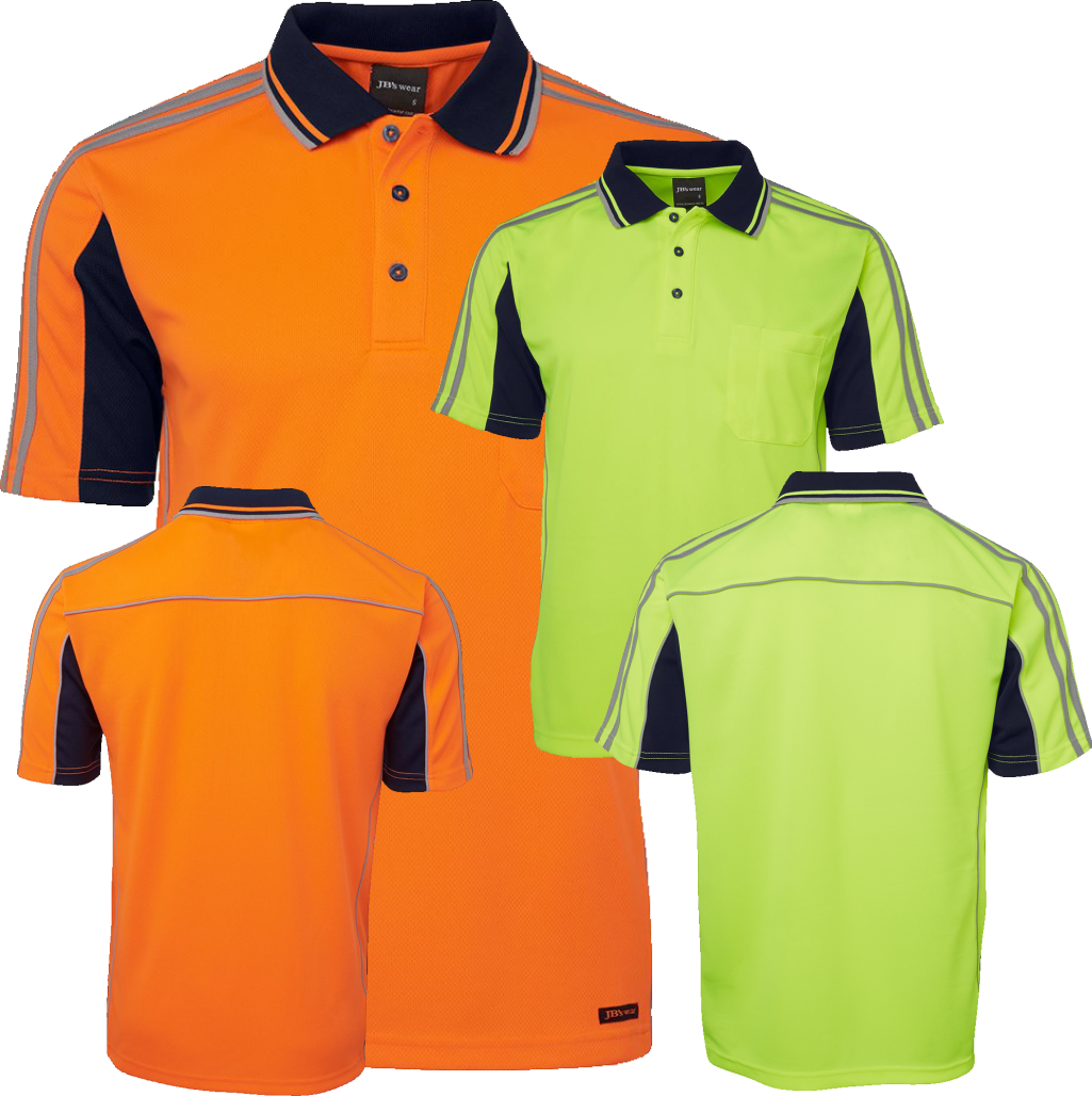 5x JB's Hi Vis Arm Tape Polo - Front Print