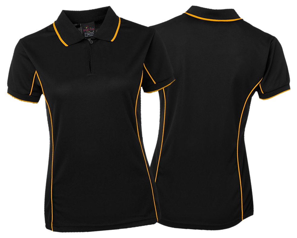 Thumbnail: 5x Ladies Piping Polo - Front Print