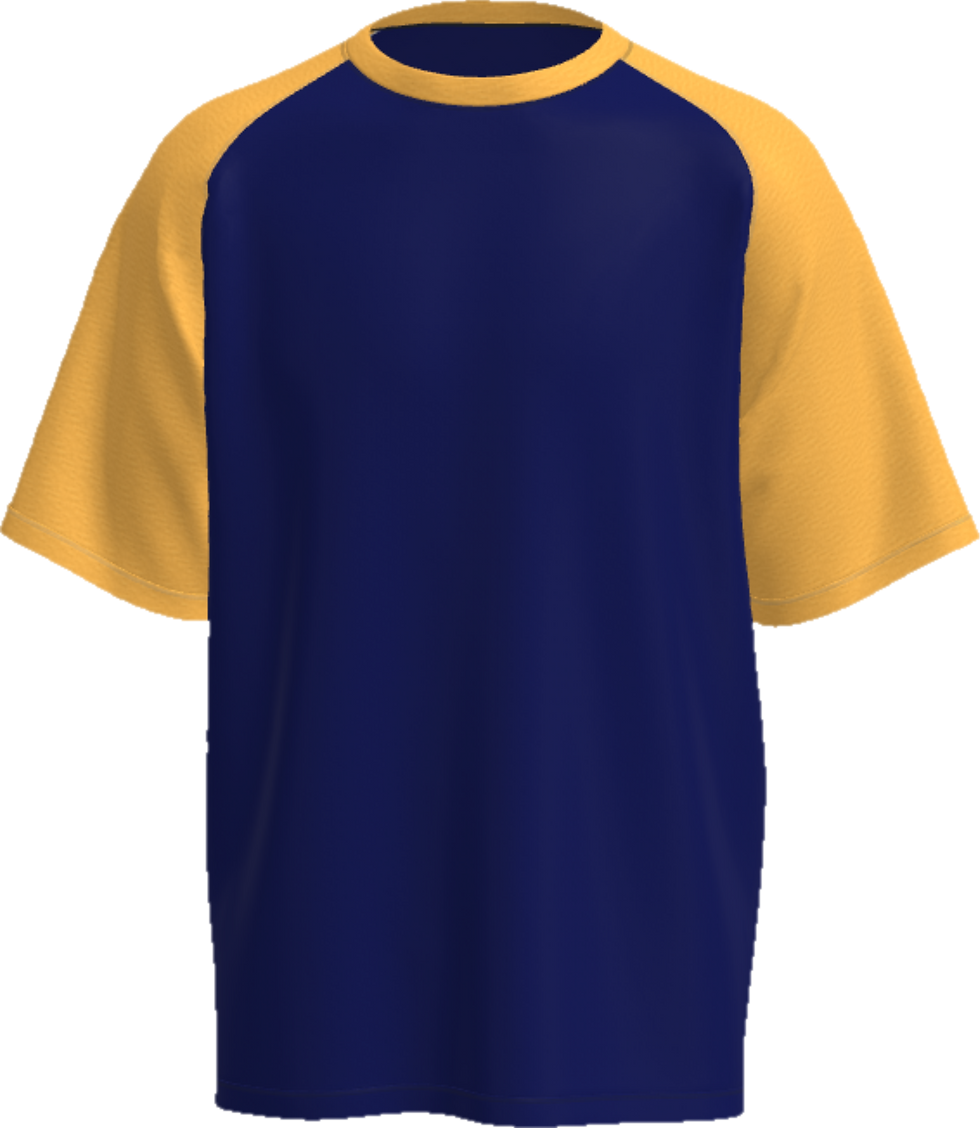 Thumbnail: 5x Raglan Sleeve Tee Shirt - FrontPrint