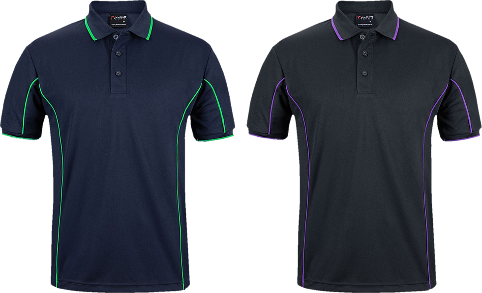 Thumbnail: 5x Podium S/S Piping Polo - Front Print