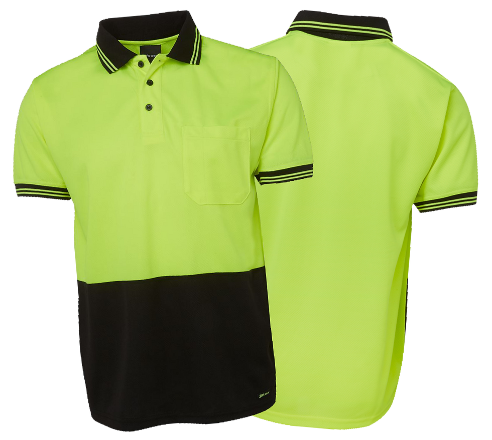 Thumbnail: 5x Traditional Hi Vis Cuff Polo - Front Print