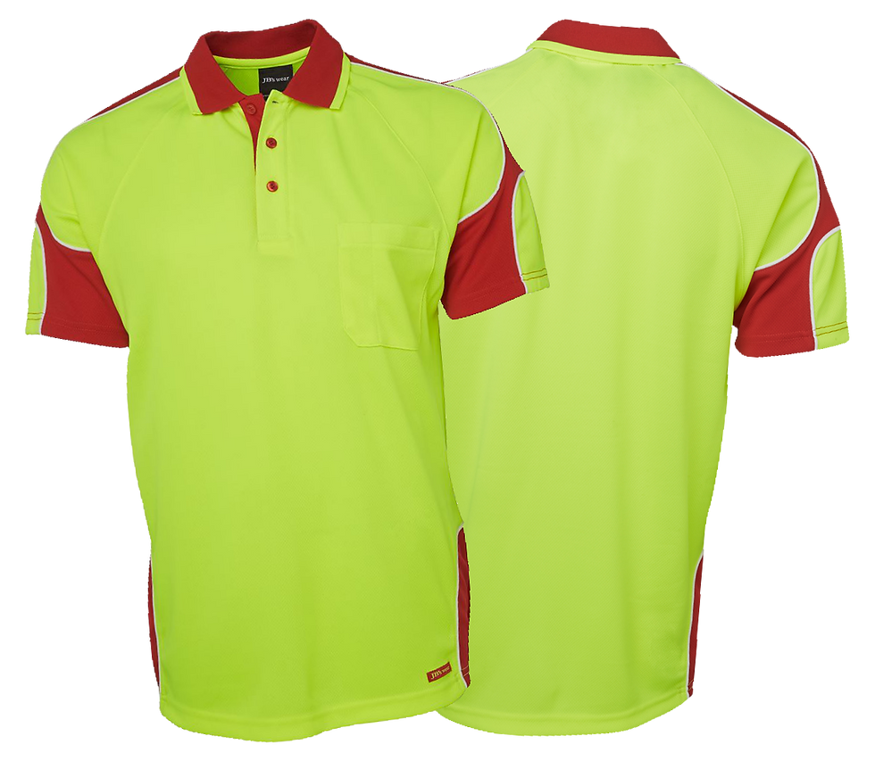 Thumbnail: 5x Hi Vis Arm Panel Polo - Front Print