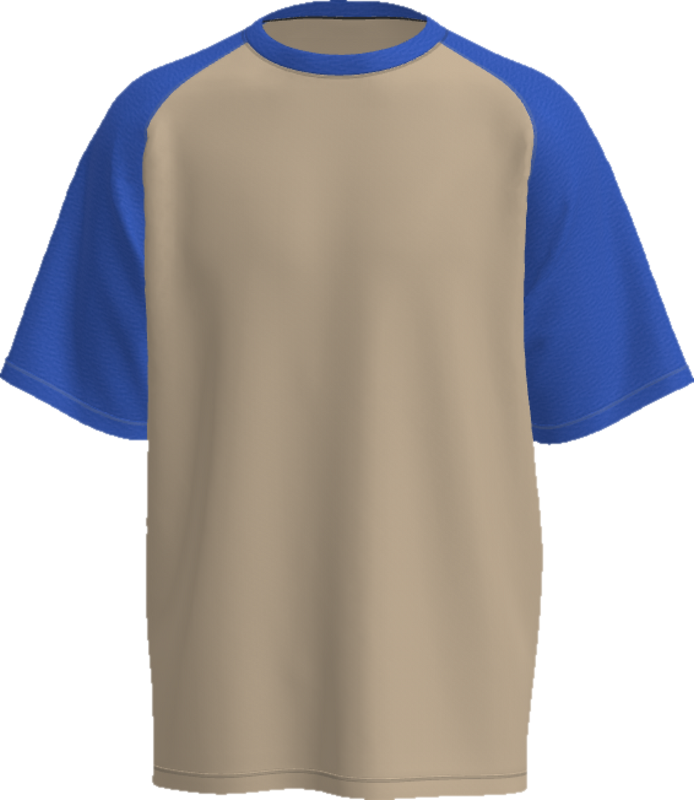 Thumbnail: 5x Raglan Sleeve Tee Shirt - FrontPrint