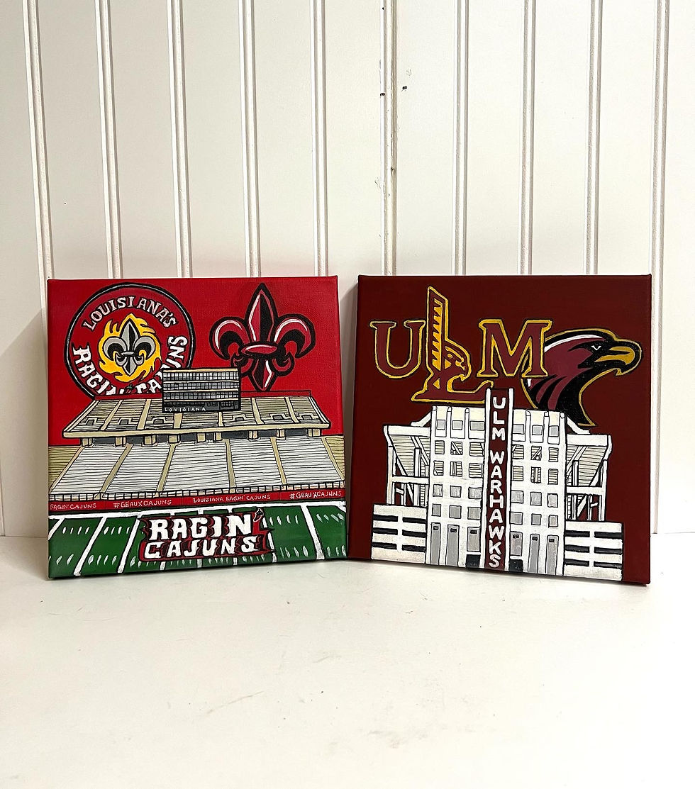 Thumbnail: Louisiana College Football Painting