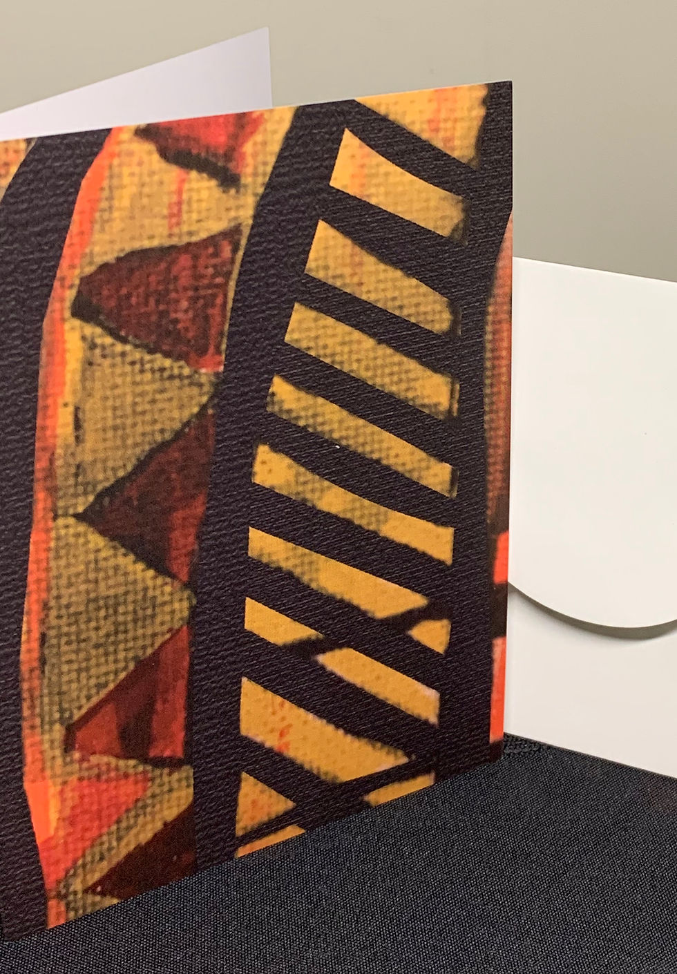 African abstract art greeting card