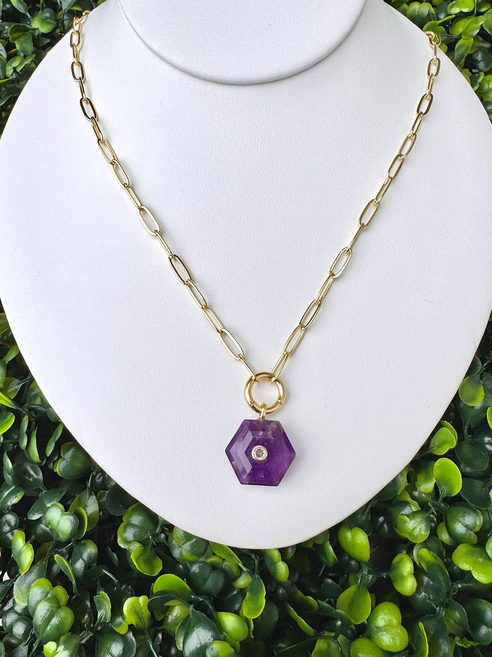 Thumbnail: Gemstone Chain Link Necklace