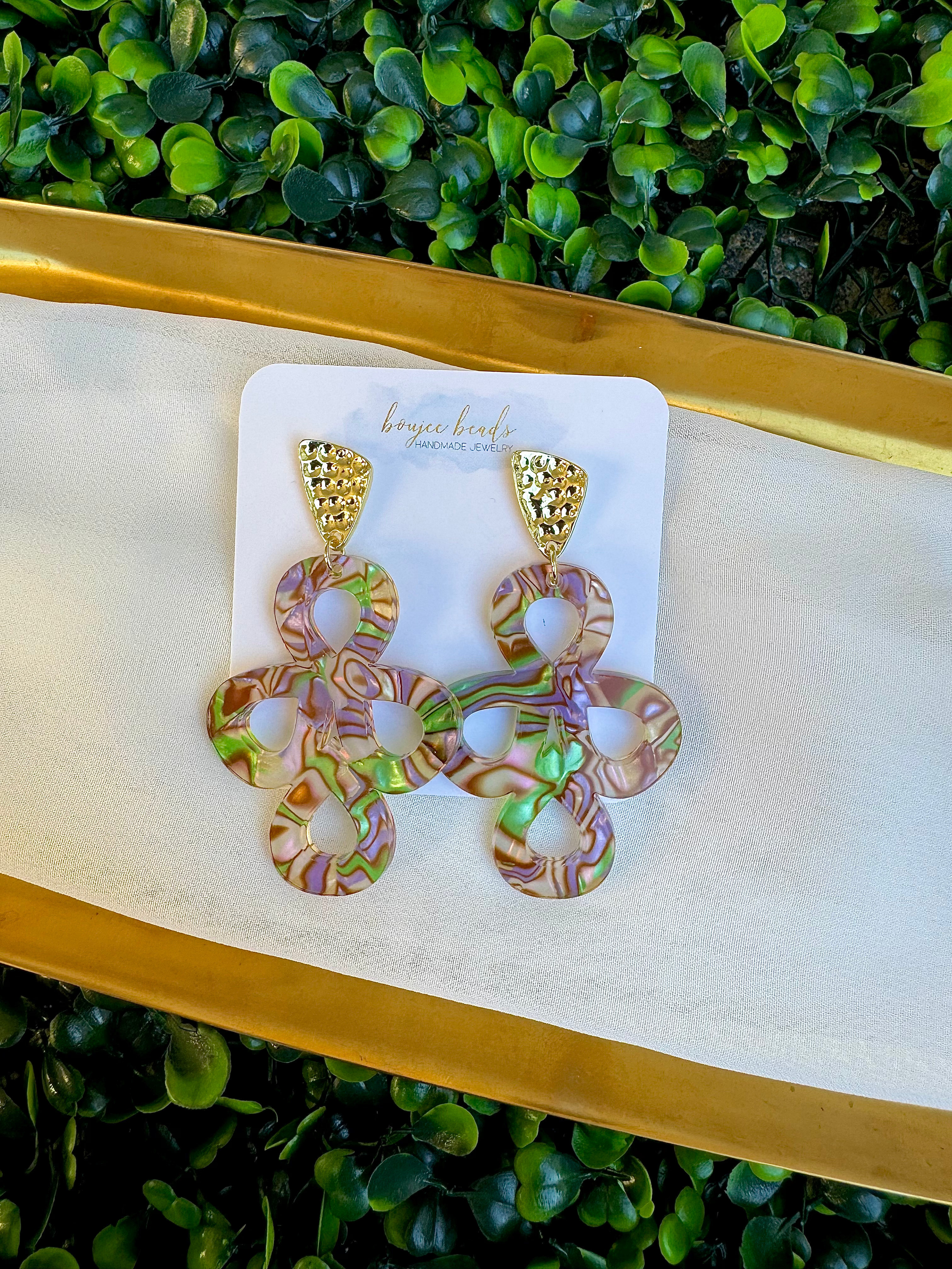 Marbled Statement Earrings