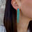 Thumbnail: Turquoise Fringe Statement Earrings