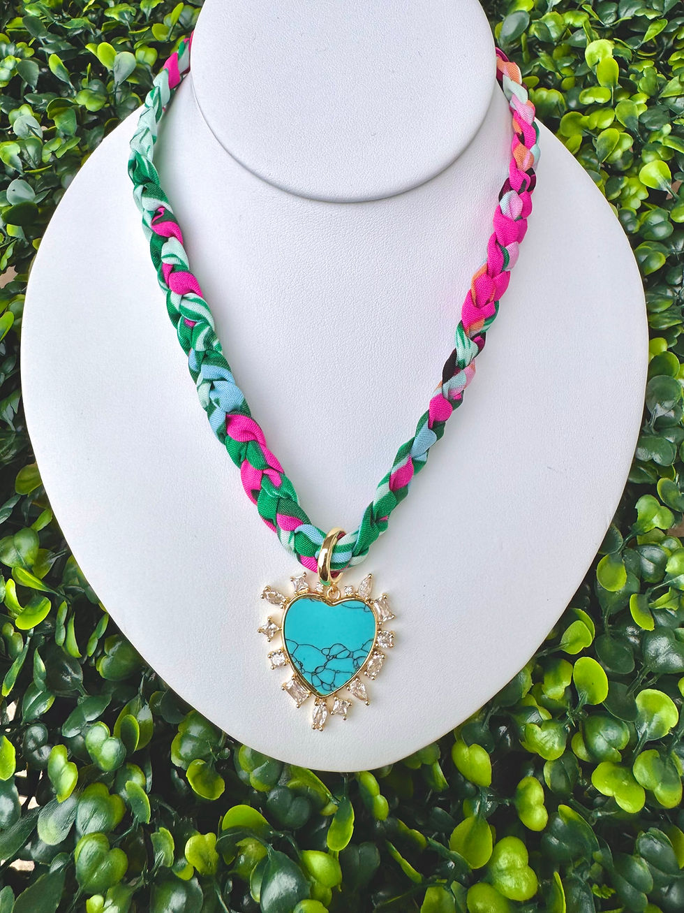 Thumbnail: Braided Scarf Necklace