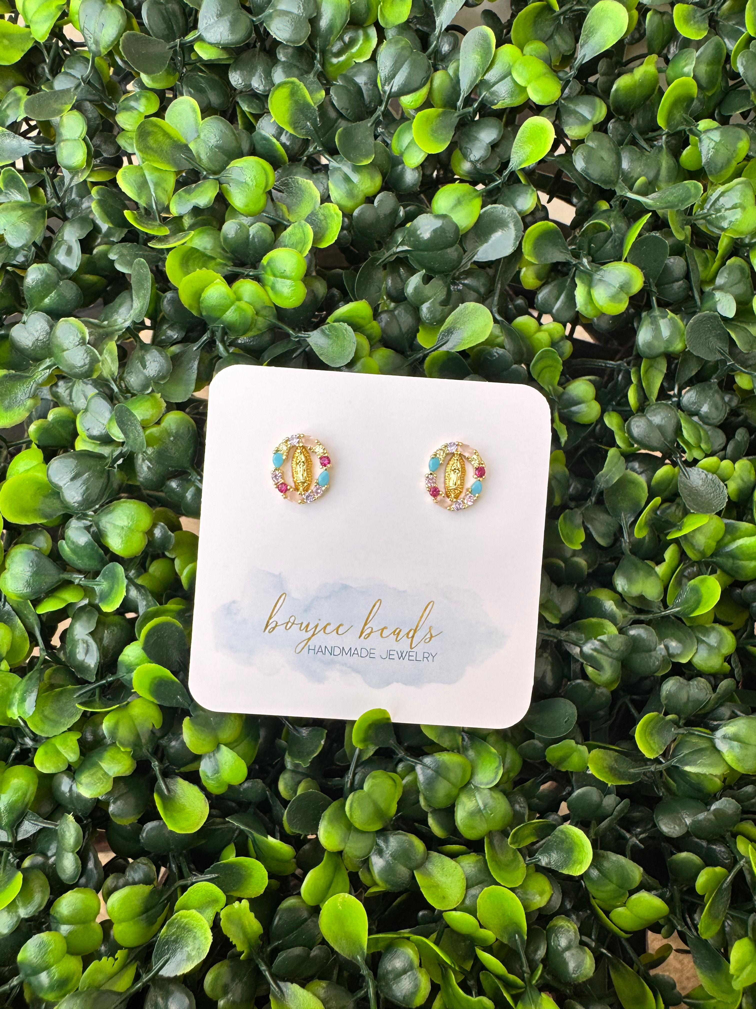 Colorful Mary Studs 