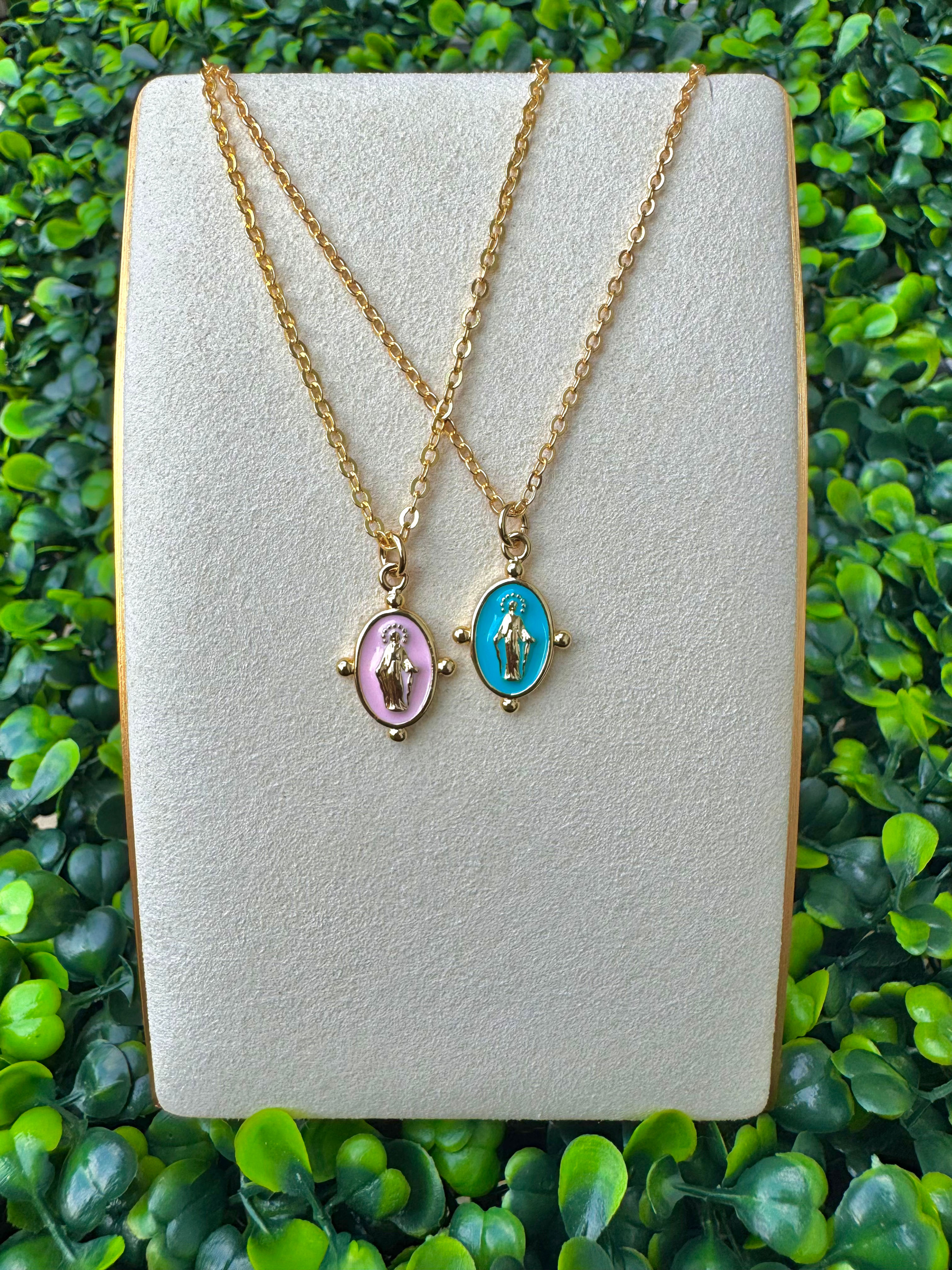 Color Mary Necklace - Kiddie Size 14in.