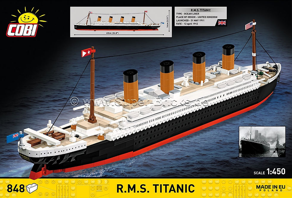 Cobi 1688 R.M.S. Titanic Waterline Modell Maßstab 1:450