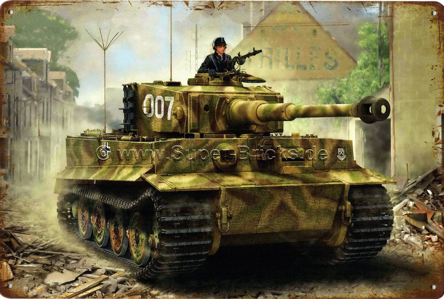 Blechschild Tiger I "007"