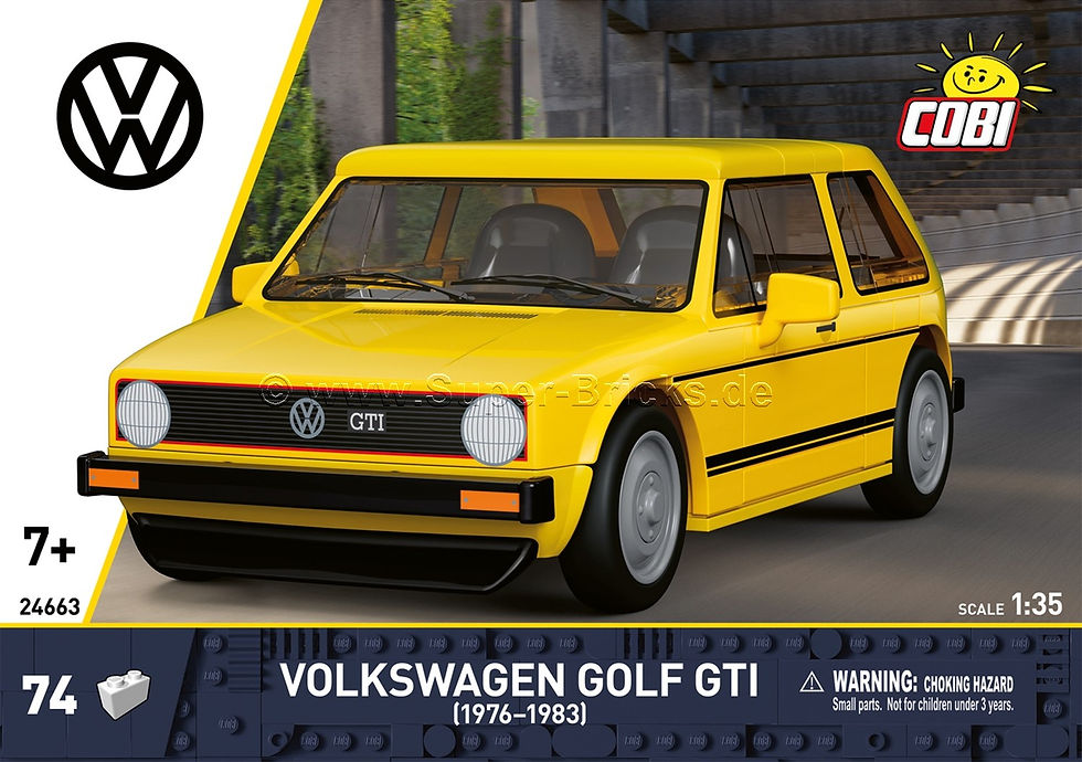 Cobi 24663 VW Golf GTI gelb Maßstab 1:35