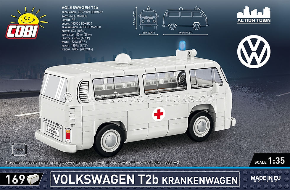 Miniaturbild: Cobi 24619 VW T2B Bus Krankenwagen