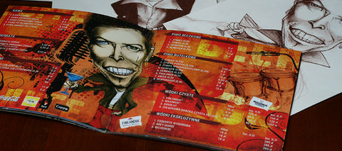 Projekt drukowanego menu dla sieci klubów Lizard King