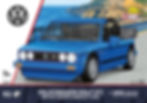 Cobi 24661 VW Golf GTI Cabrio britische Version blau Maßstab 1:35