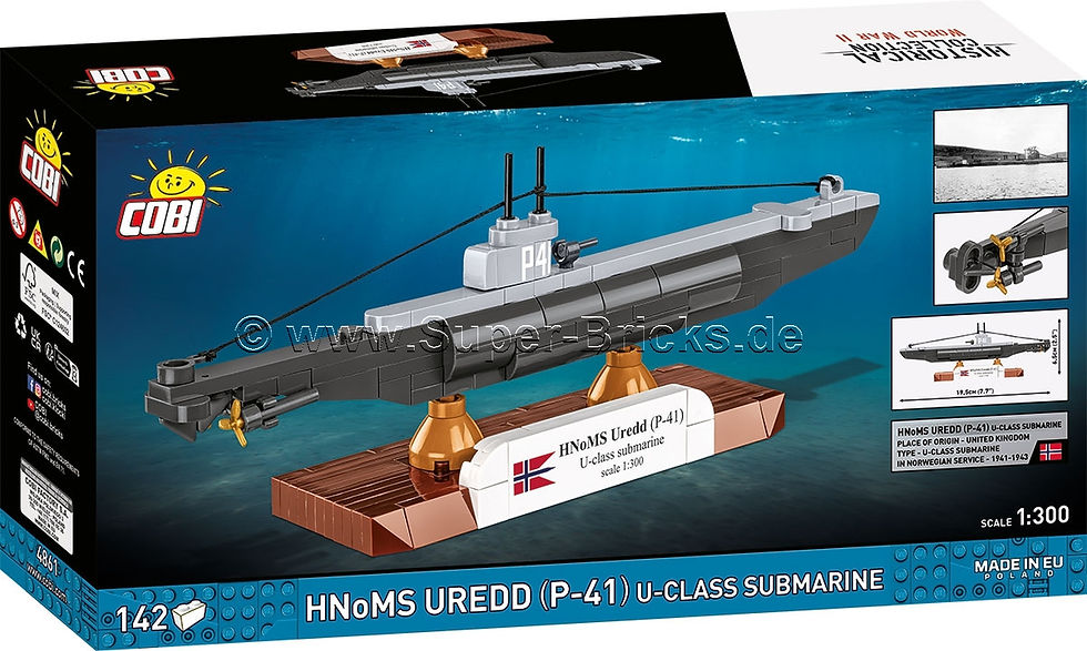 Miniaturbild: Cobi 4861 Norwegisches U-Boot HNoMS Uredd Maßstab 1:300
