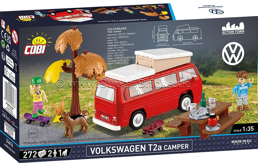 Miniaturbild: Cobi 24616 VW T2A Bus auf Campingplatz
