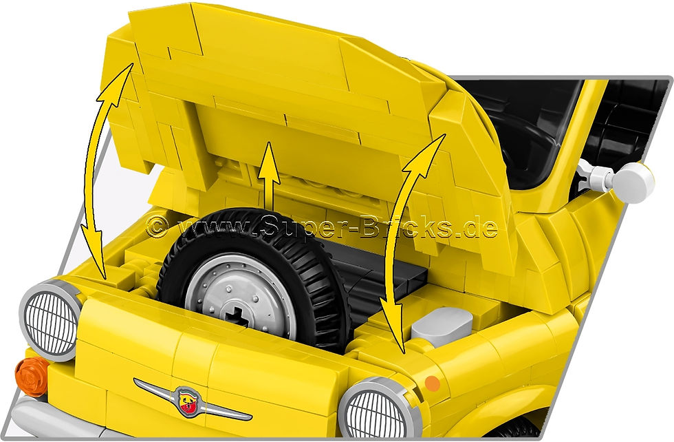 Miniaturbild: Cobi 24353 Fiat 595 Abarth 1965 gelb Executive Edition Maßstab 1:12