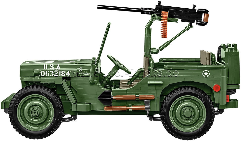 Miniaturbild: Cobi 2804 Willys Jeep MB + Anhänger Executive Edition Maßstab 1:12