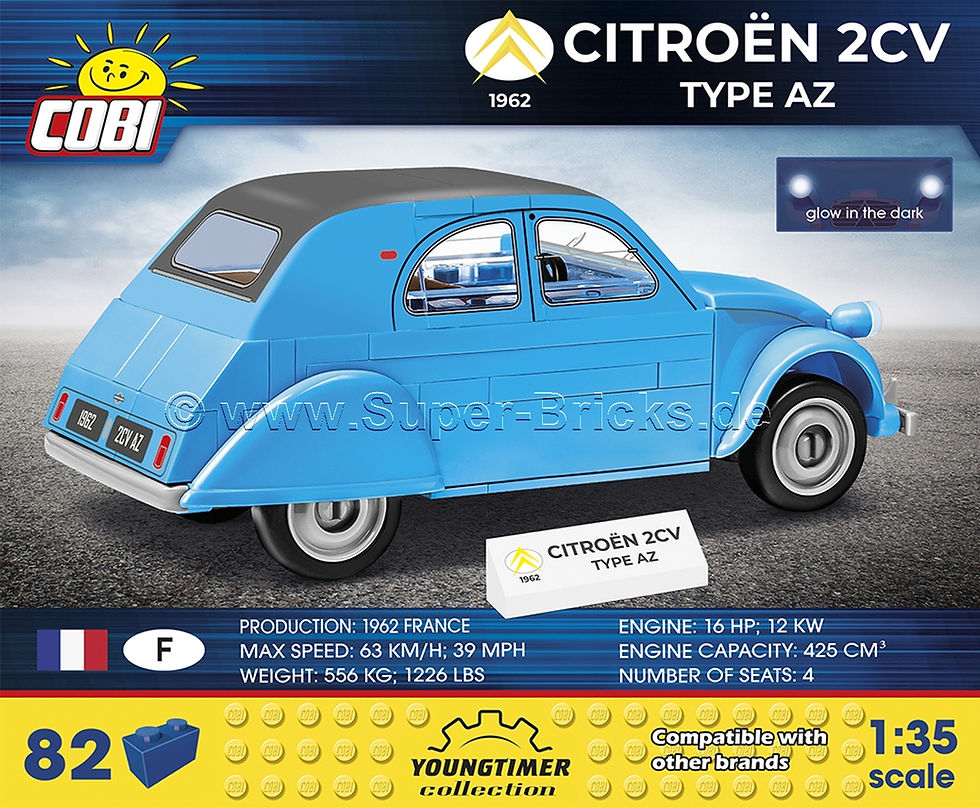 Miniaturbild: Cobi 24511 Citroen 2CV Typ AZ blau 1962