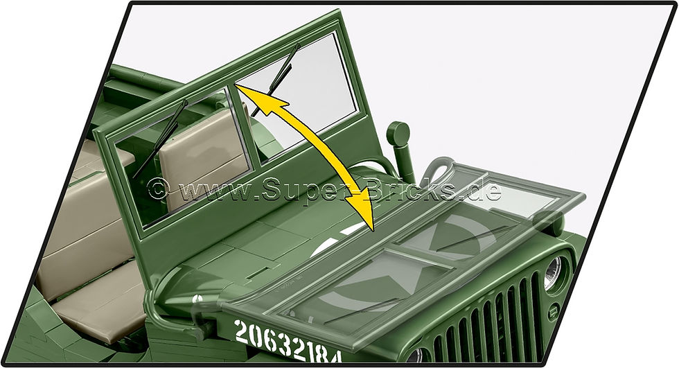 Miniaturbild: Cobi 2804 Willys Jeep MB + Anhänger Executive Edition Maßstab 1:12