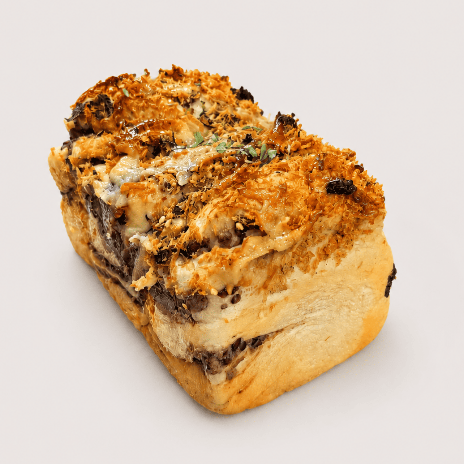 红豆肉松吐司 Pan de caja con frijol dulce y carne seca deshebrada