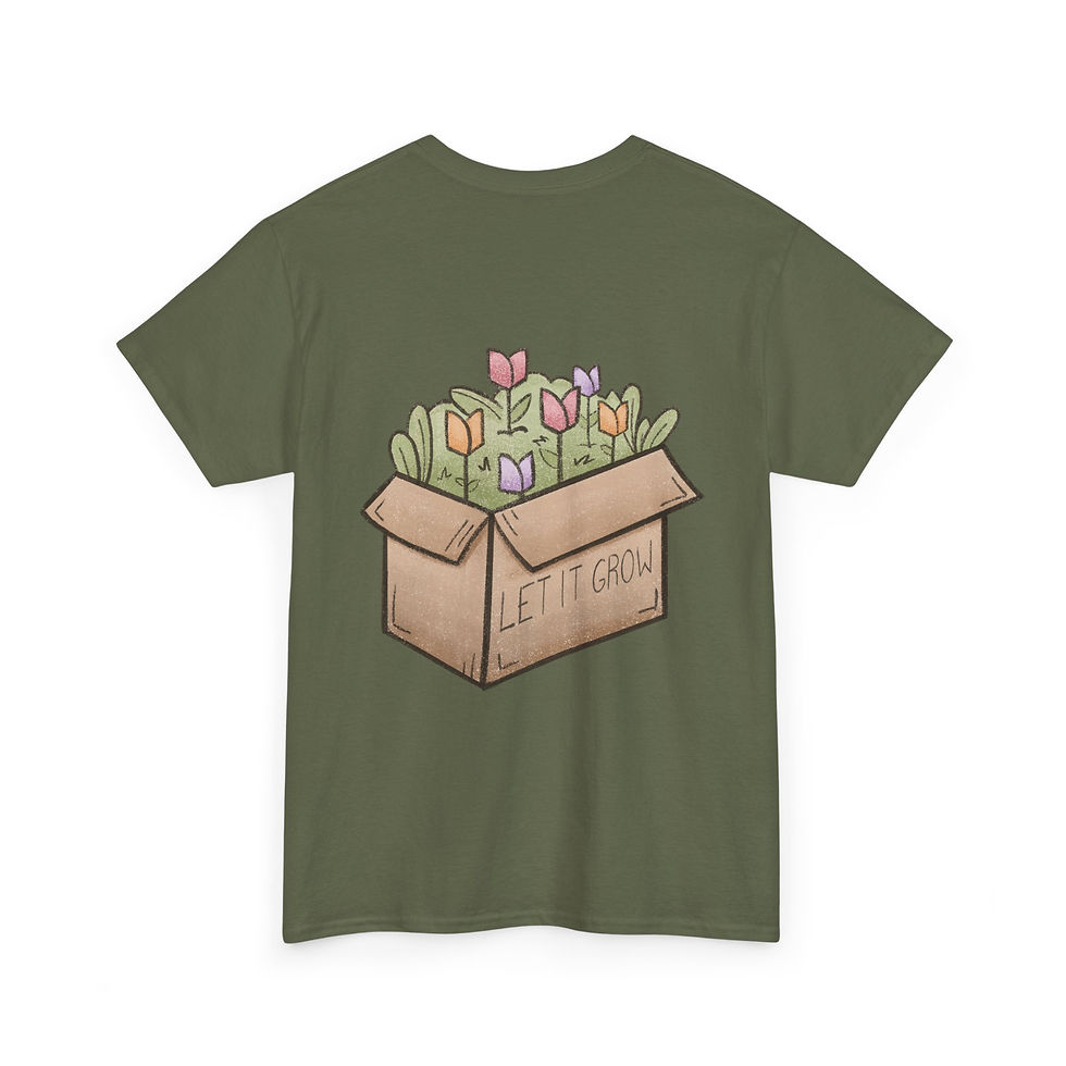 Thumbnail: 'Let It Grow' Flowers Boxy Graphic Tee