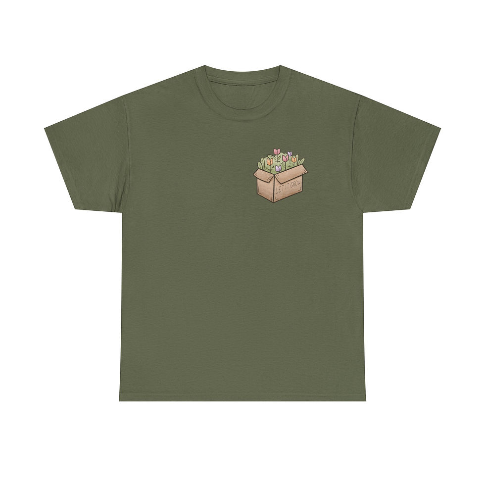 Thumbnail: 'Let It Grow' Flowers Boxy Graphic Tee