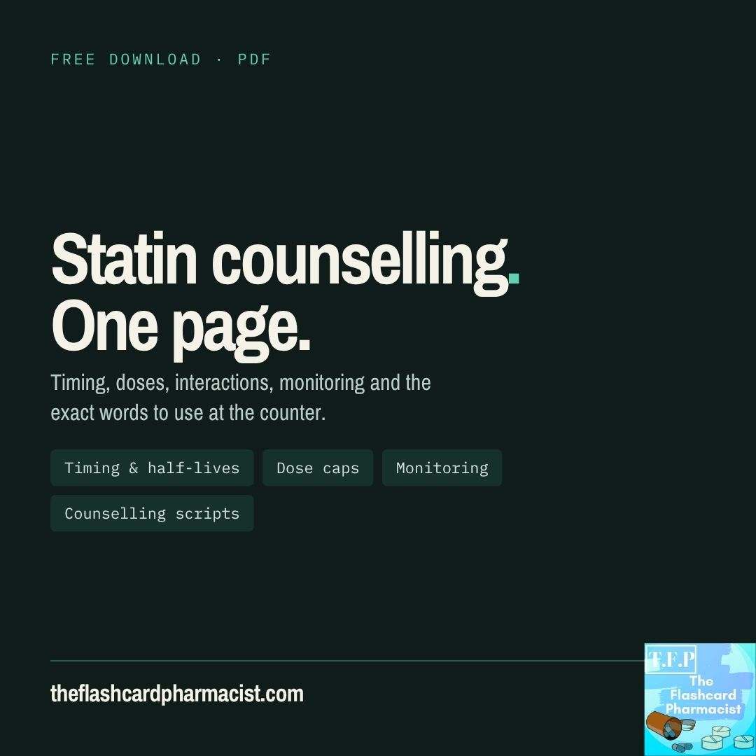 Statin counselling and prescribing cheat sheet