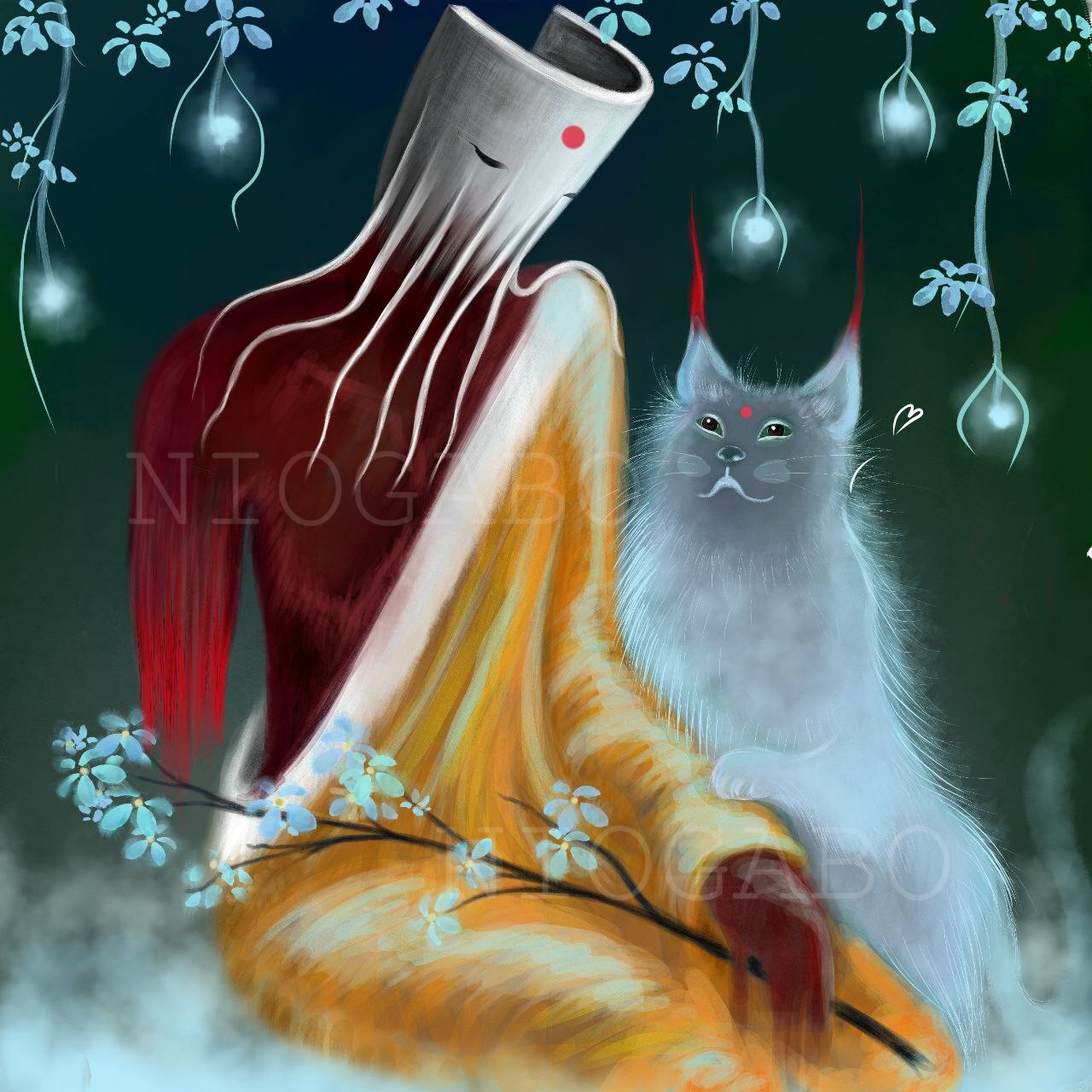 Mistful Silence in the Glowing Forest