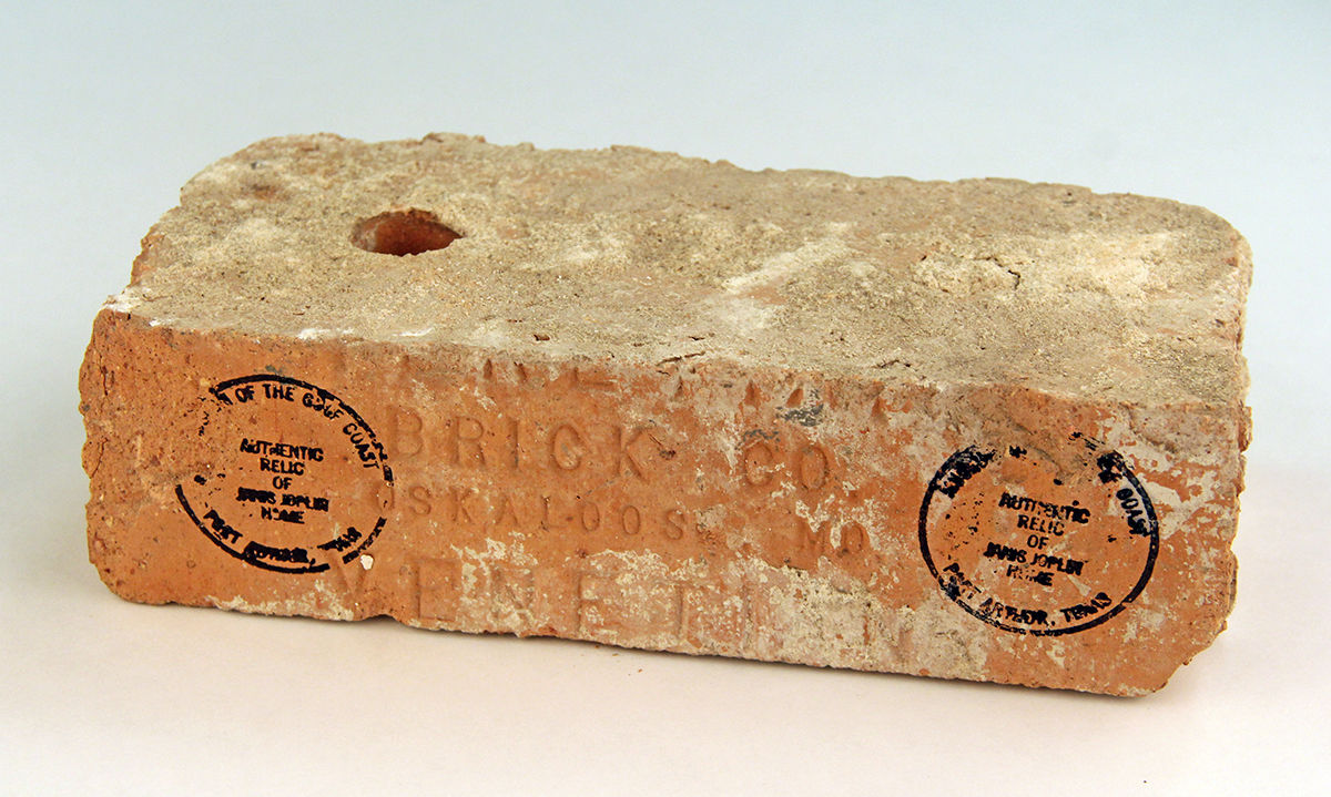 Brick from childhood home of Janis Joplin