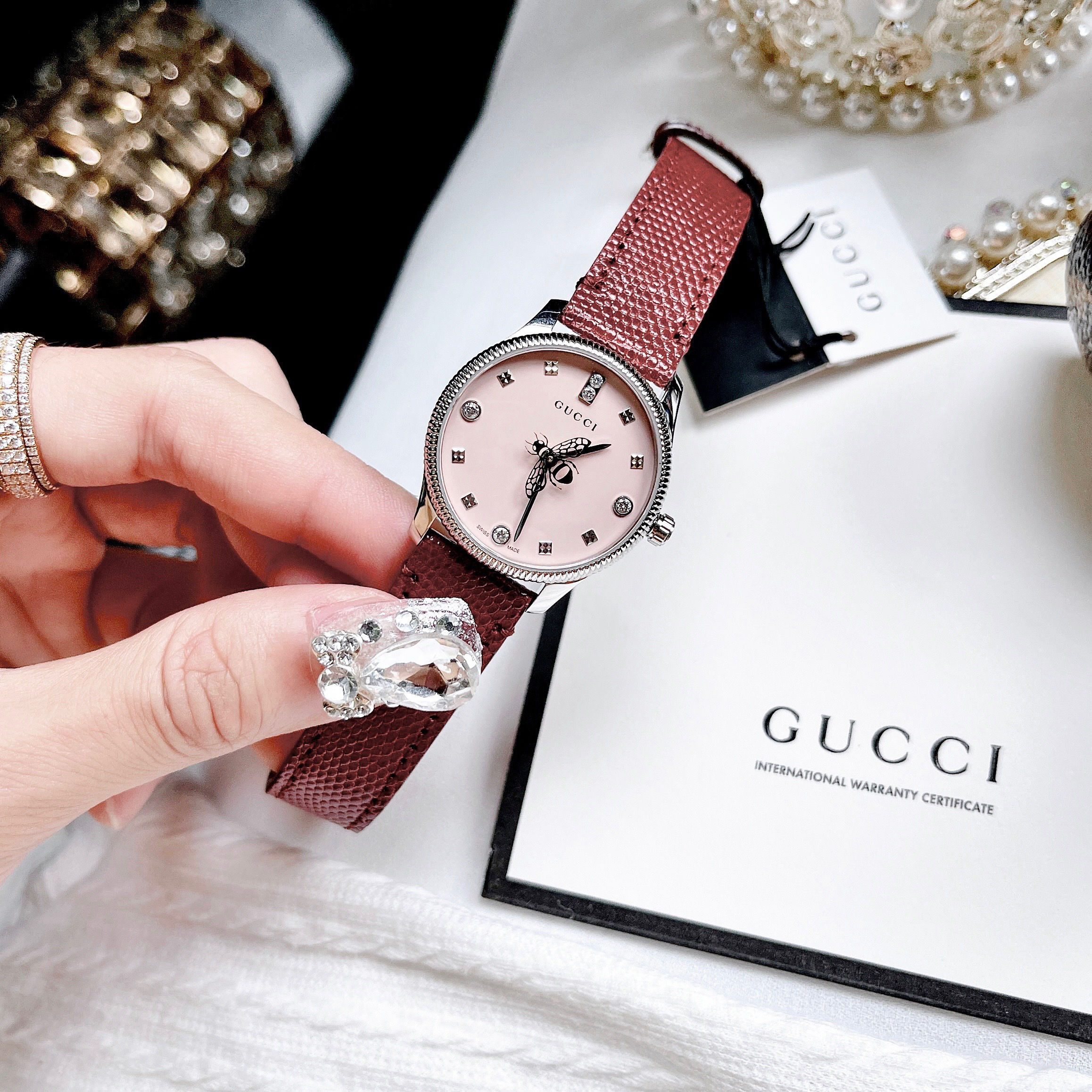 G⛎CCI G-Timeless Quartz Pink Dial Ladies Watch