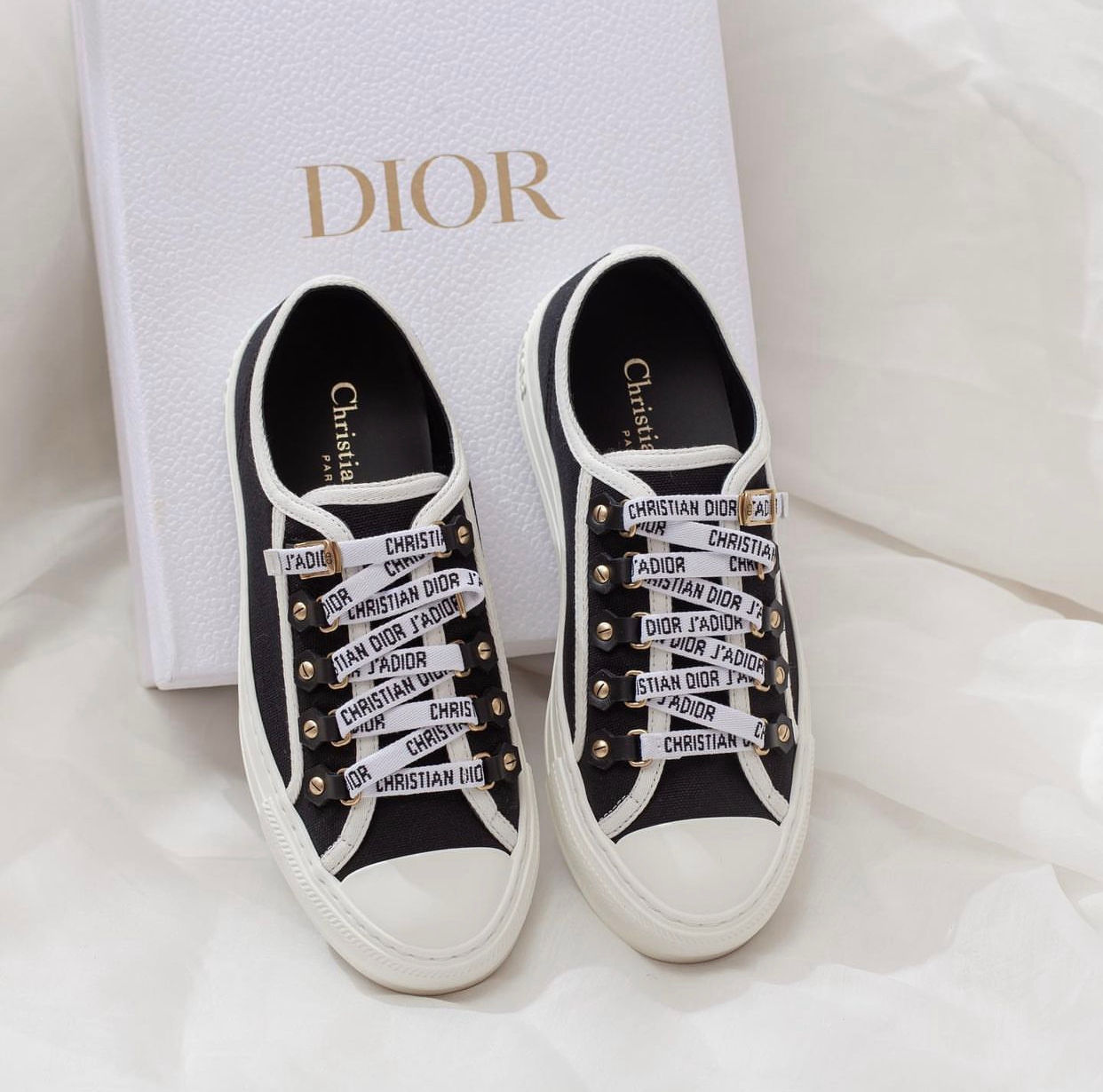 Walk n'Dior low top sneaker black