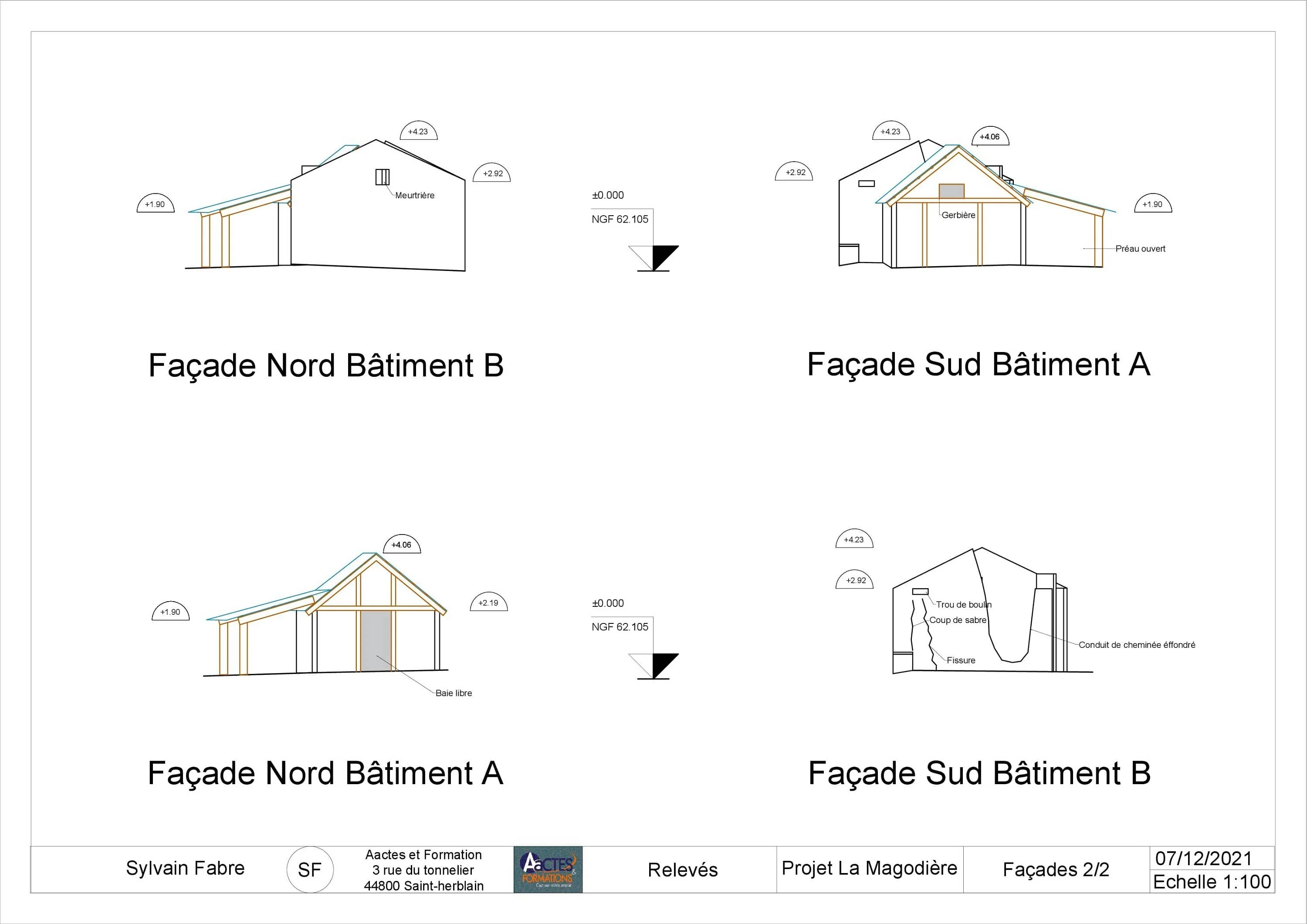 Plans des façades