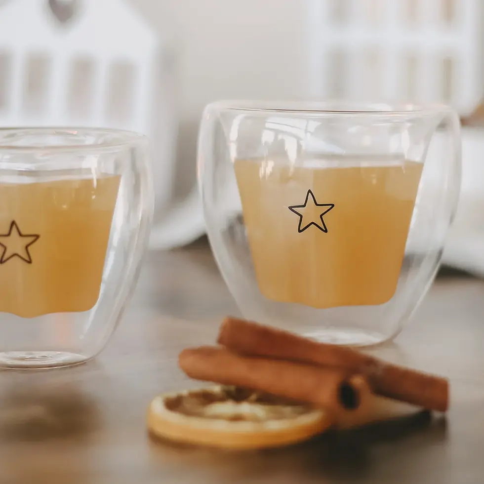 Miniaturbild: Doppelwandiges Sternglas Stern 200ml  - Eulenschnitt