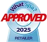 Hydropool North West WhatSpa? Approved Retailer 2025 Badge.