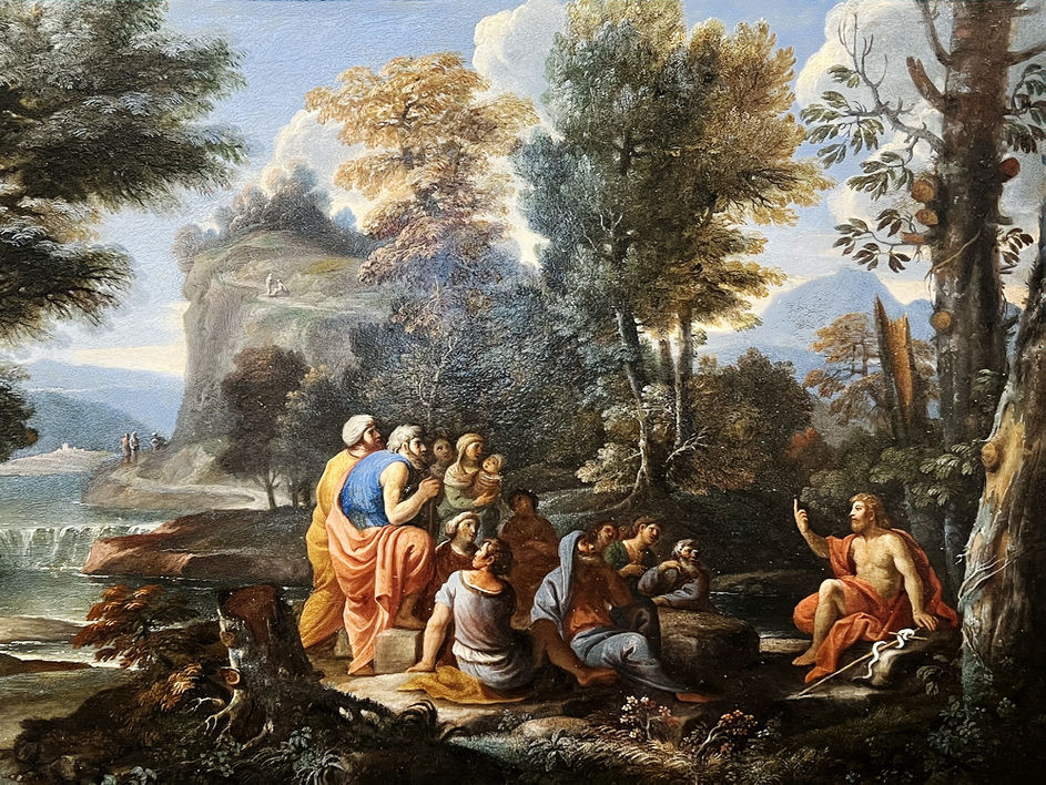 Il Bolognese | Paysage avec saint Jean-Baptiste priant