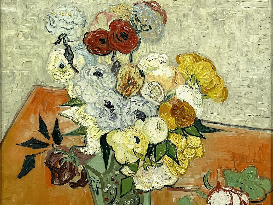 Vincent van Gogh | Nature morte avec vase japonais, roses et anémones