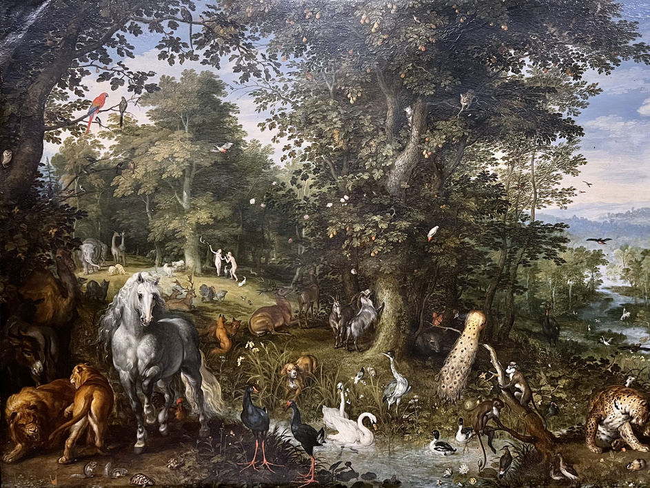 Attribué à Jan Brueghel l'Ancien | Paradis terrestre au Péché Originel