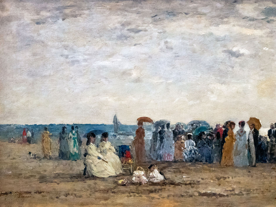 Eugène Boudin | Baigneurs sur la plage de Trouville