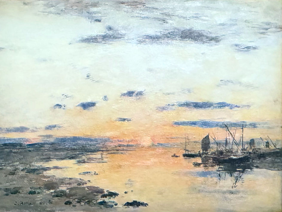 Eugène Boudin | Marée basse à Étaples, soleil couchant