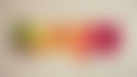 leaves hanging on a string with colors changing from green to yellow to orange to red from left to right