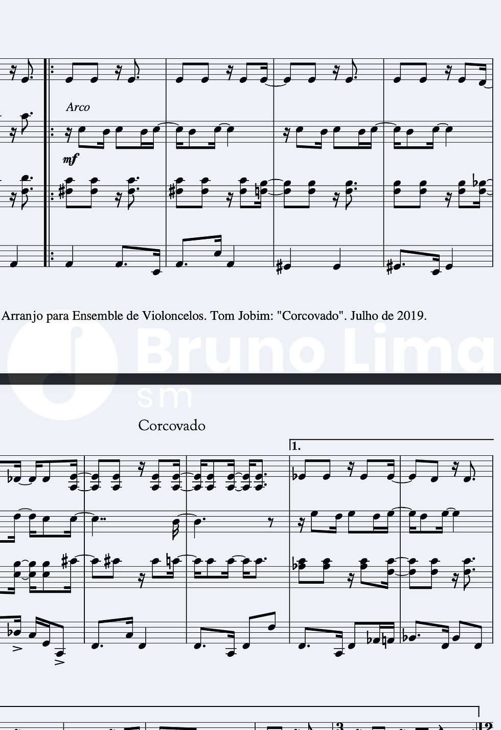 Thumbnail: Tom Jobim - "Corcovado" for Cello Ensemble