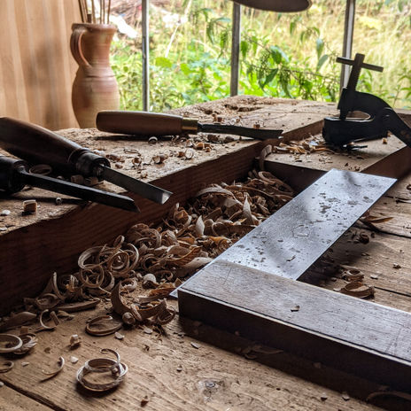 Wobage hand-made maker artist art local native sustainable timber wood carving woodcarver carver carved Lynn Hodgson gallery workshop chisel setsquare studio bench progress