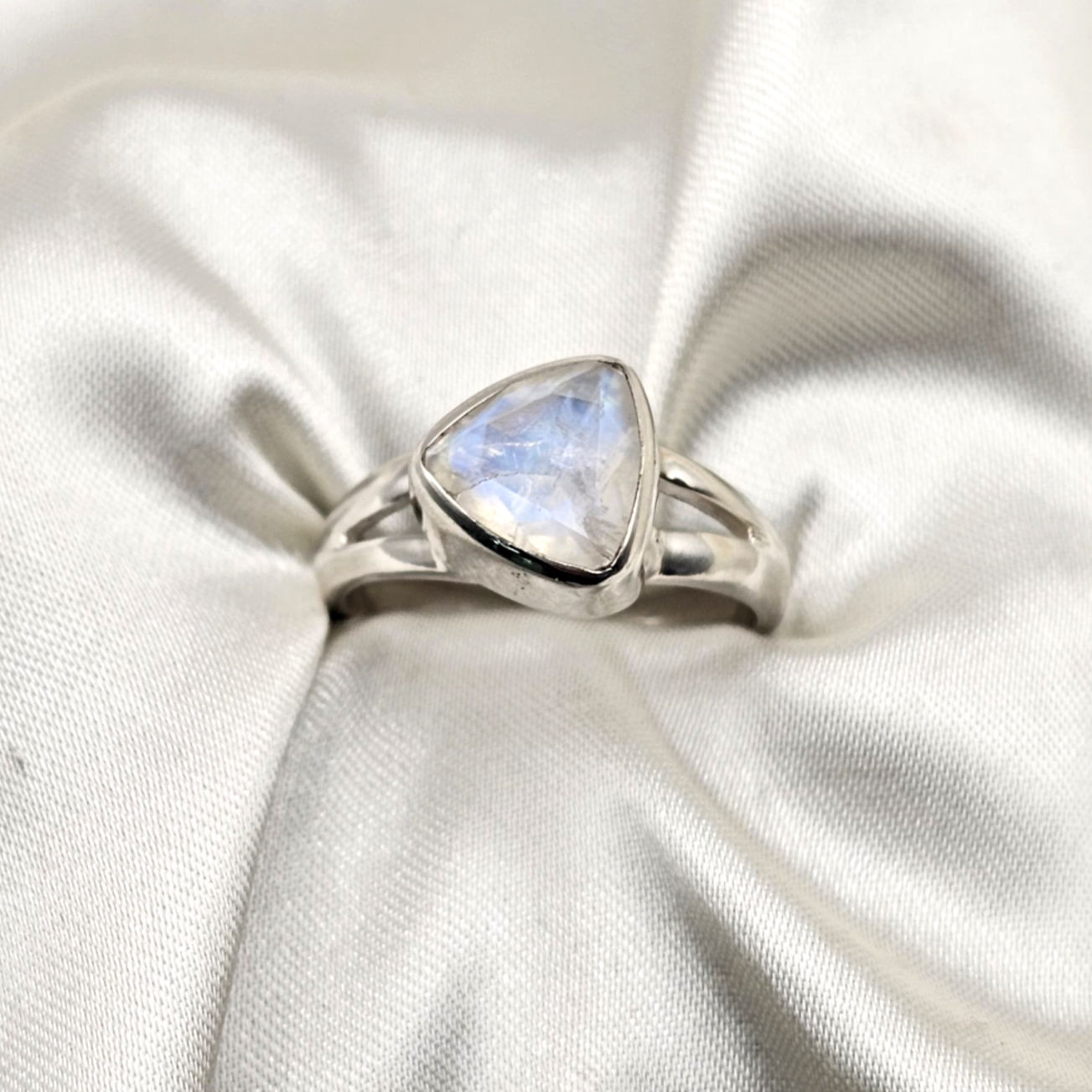 Trillion Moonstone Ring